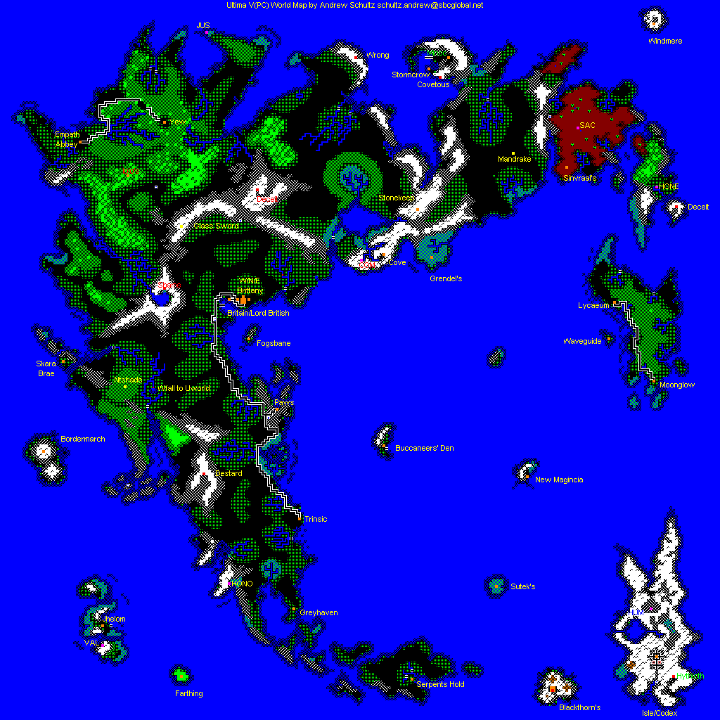Ultima V World Map